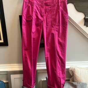 Liz Claiborne Stretch Pink Utility Pants sz 4 EUC